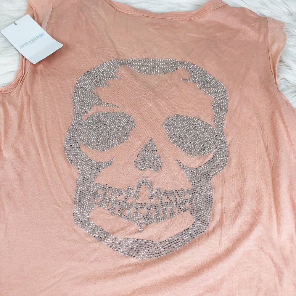 Zadig Voltaire Brooklyn Skull Top Bling Rhinestone - Picture 9 of 12